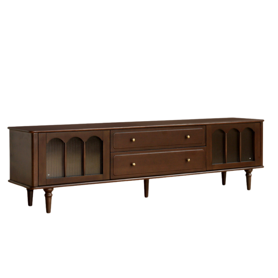 Poplar Solid Wood American Style TV Cabinet.