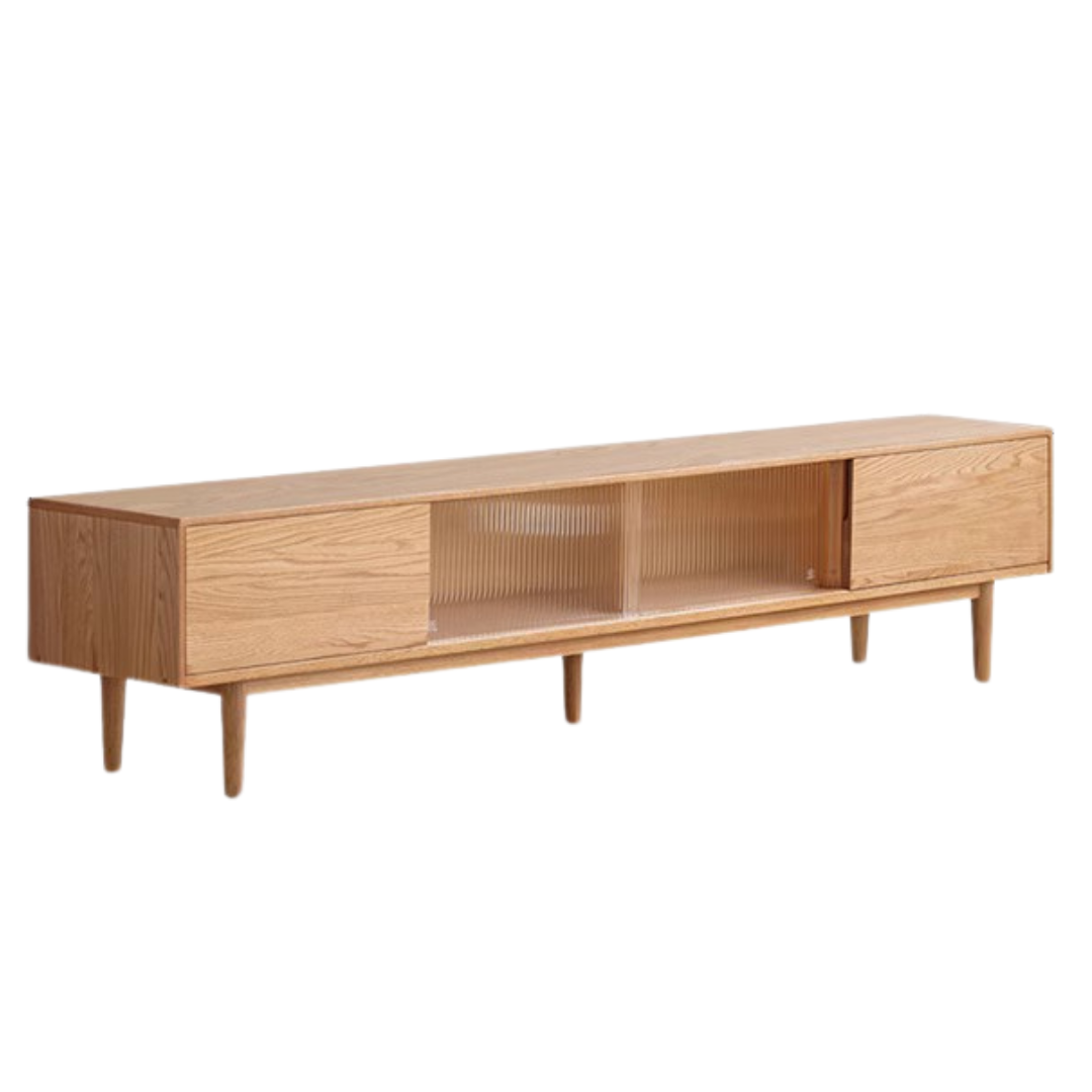 Oak Solid Wood TV Cabinet Modern