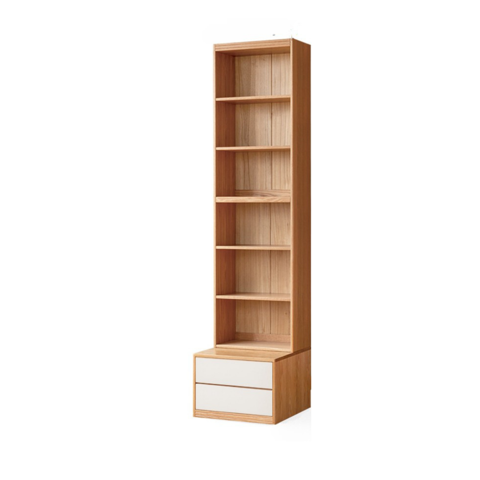 Oak Solid Wood Cream Style Study Bookcase