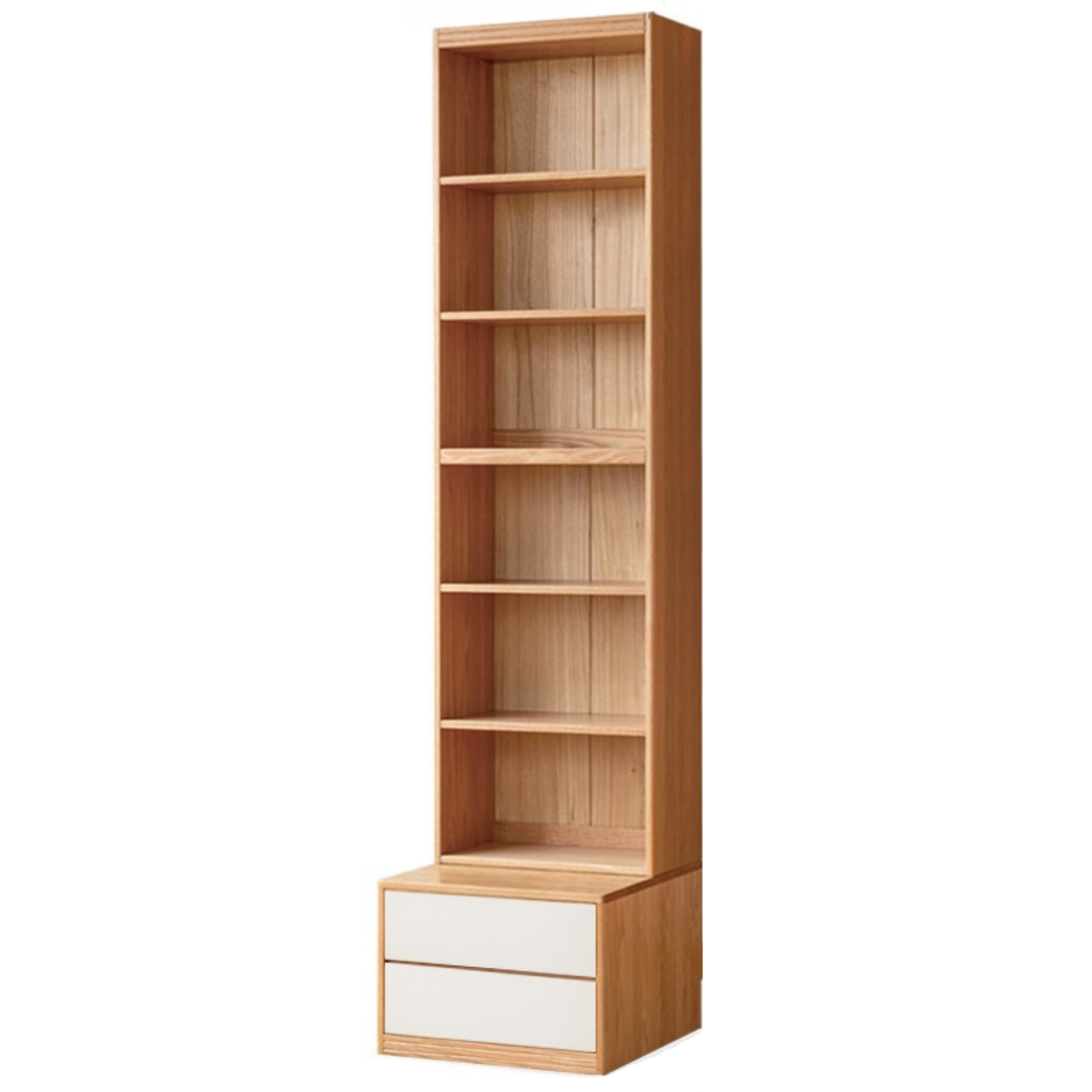 Oak Solid Wood Cream Style Bookcase