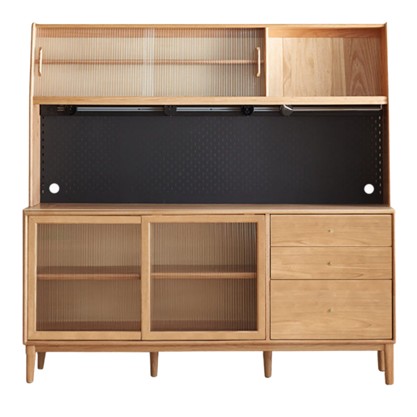 Solid Rubberwood, Oak, Beech Solid Wood Buffet Cabinet, Sideboard