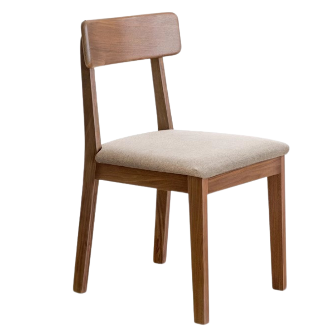 Set 4 pcs Black Walnut, Ash, Oak, Solid Rubberwood Chair