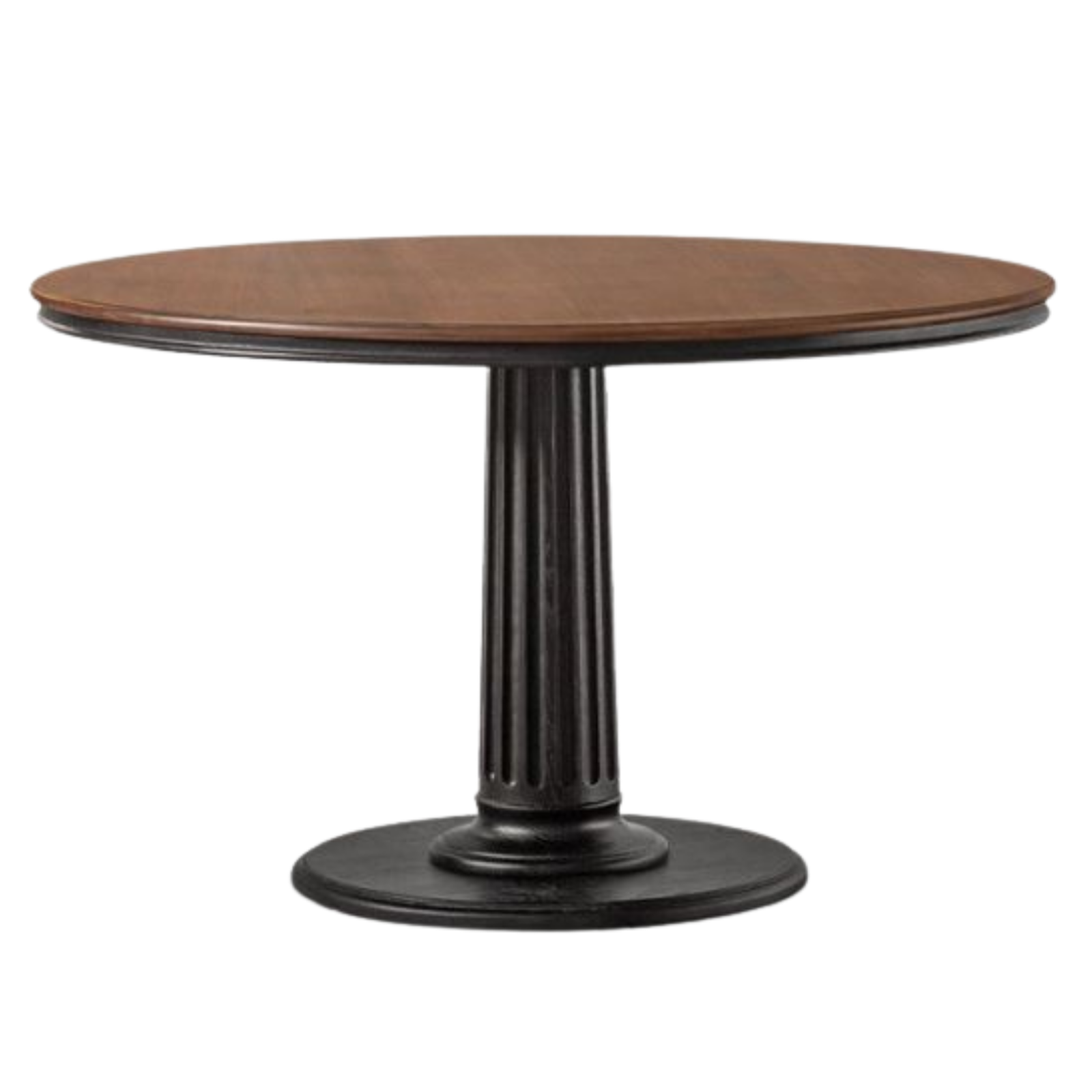 Black Walnut Solid Wood American Retro Round Dining Table