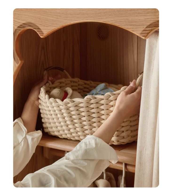 Beech Solid Wood Children's Wardrobe.
