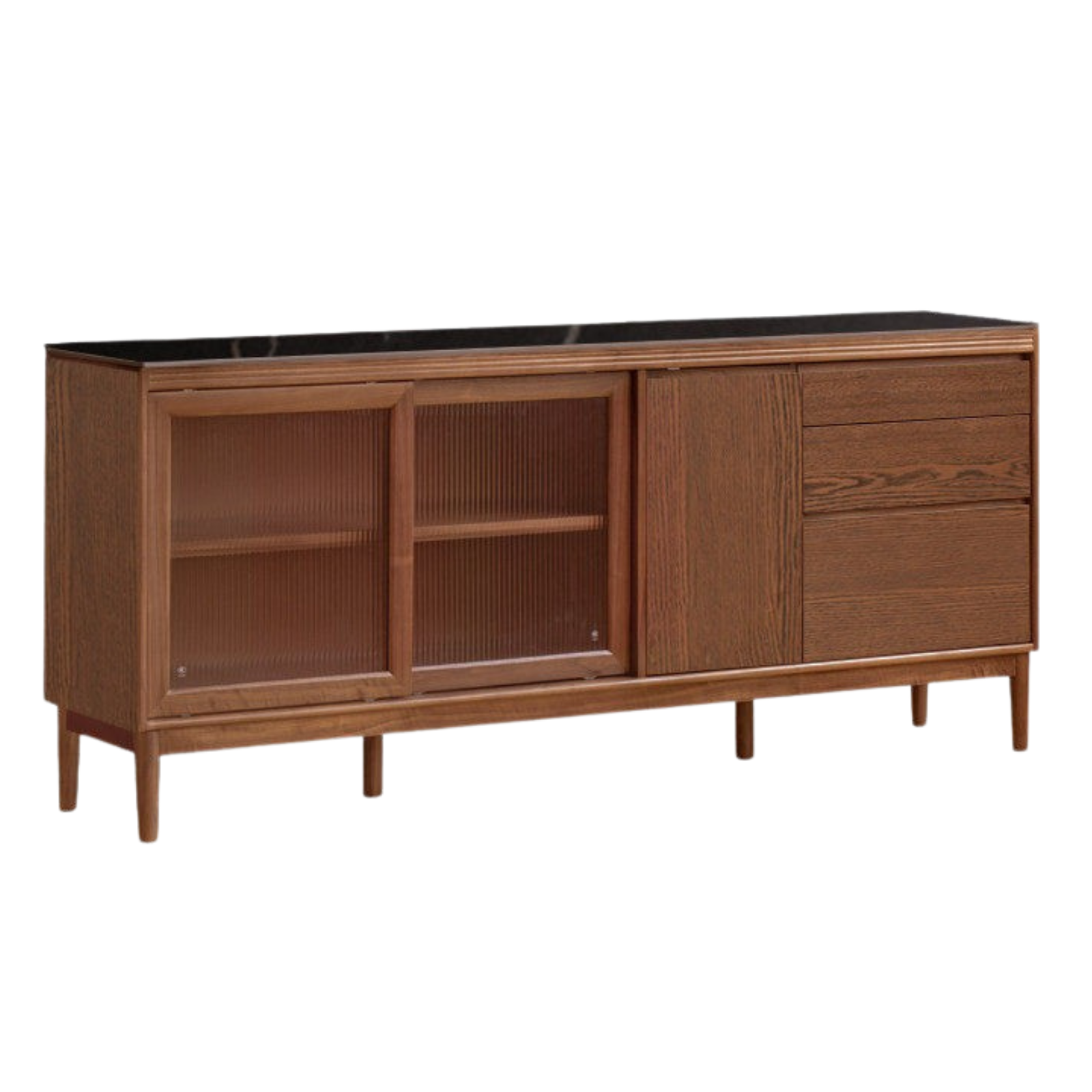 Black Walnut, Oak, Sandalwood, Ash, White Ash Solid Wood Rock Board Sideboard