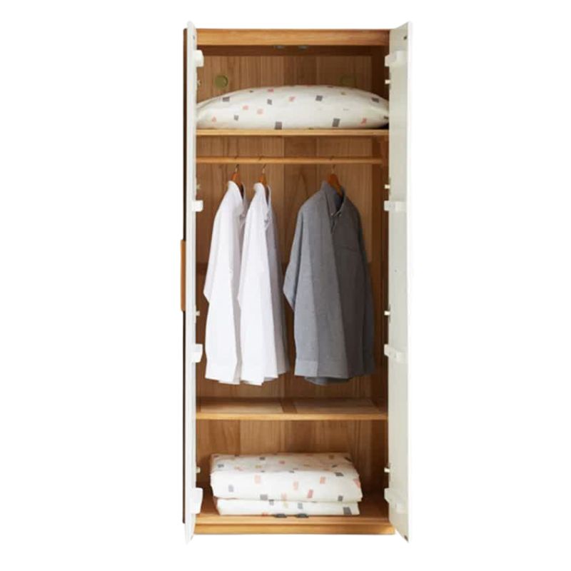 Poplar Solid Wood Modern Nordic Wardrobe