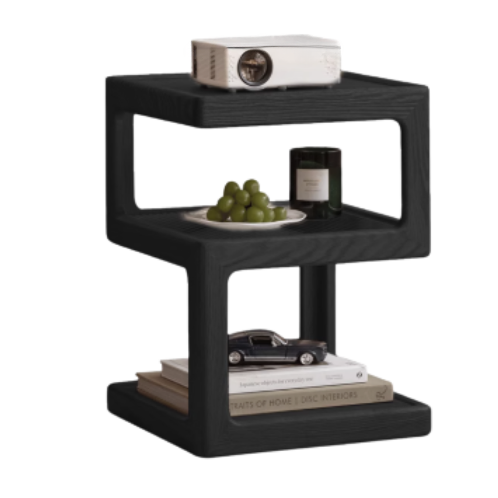 Oak, Black Walnut, Cherry, Sandalwood Solid Wood Corner Square Side Table.