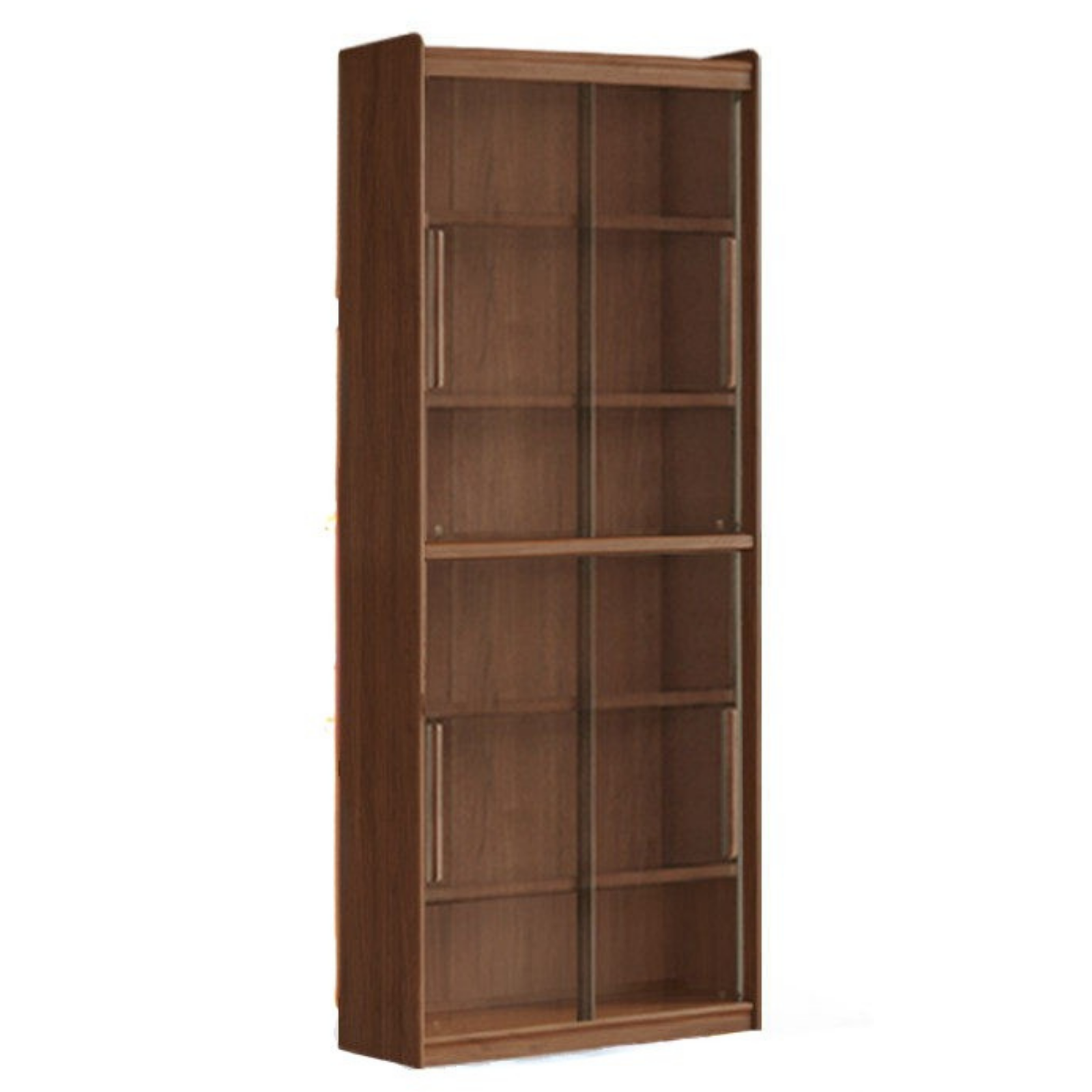 Black Walnut Solid Wood Combination Bookcase with Wall Storage and Floor Display