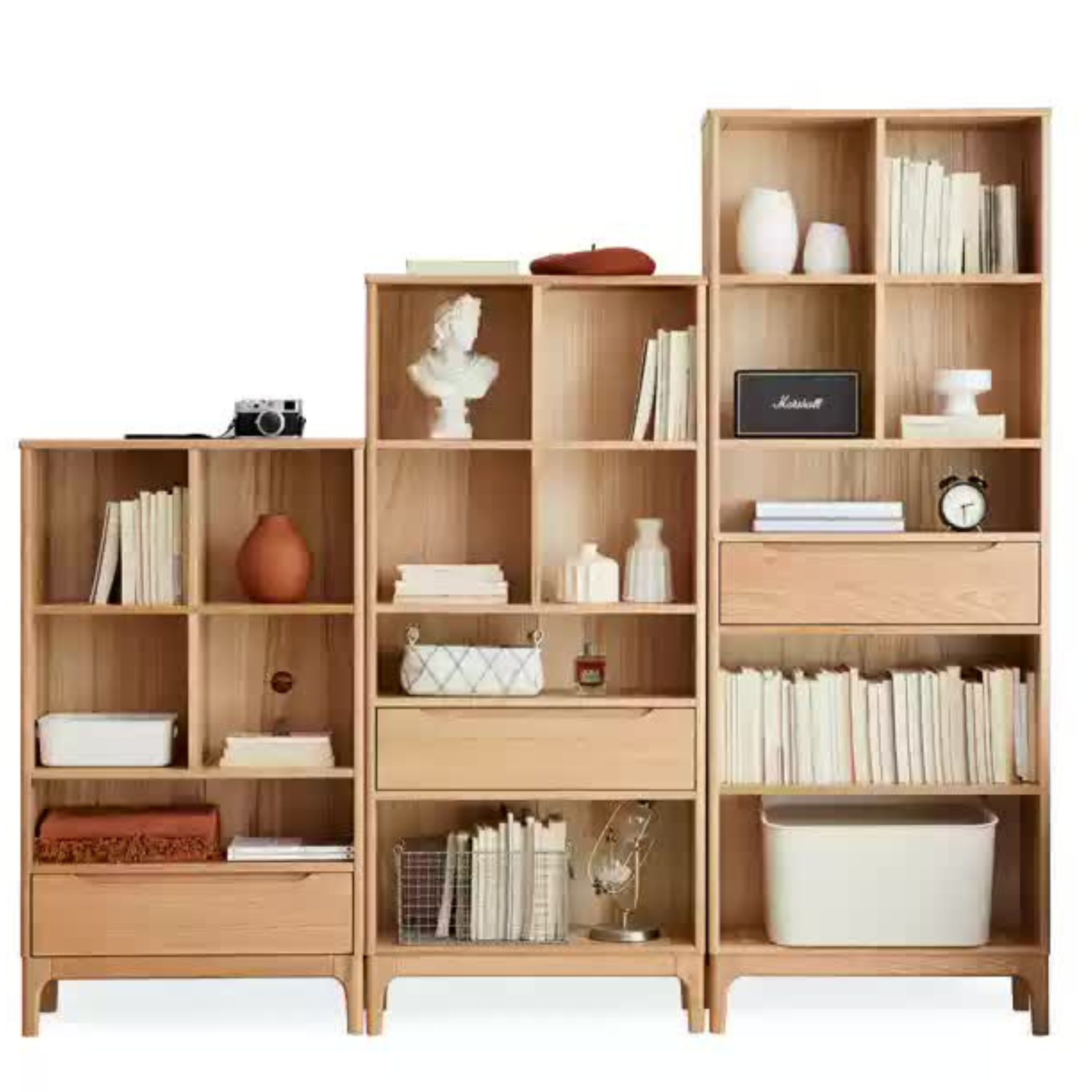 Oak Solid Wood Japanese Style Bookcase