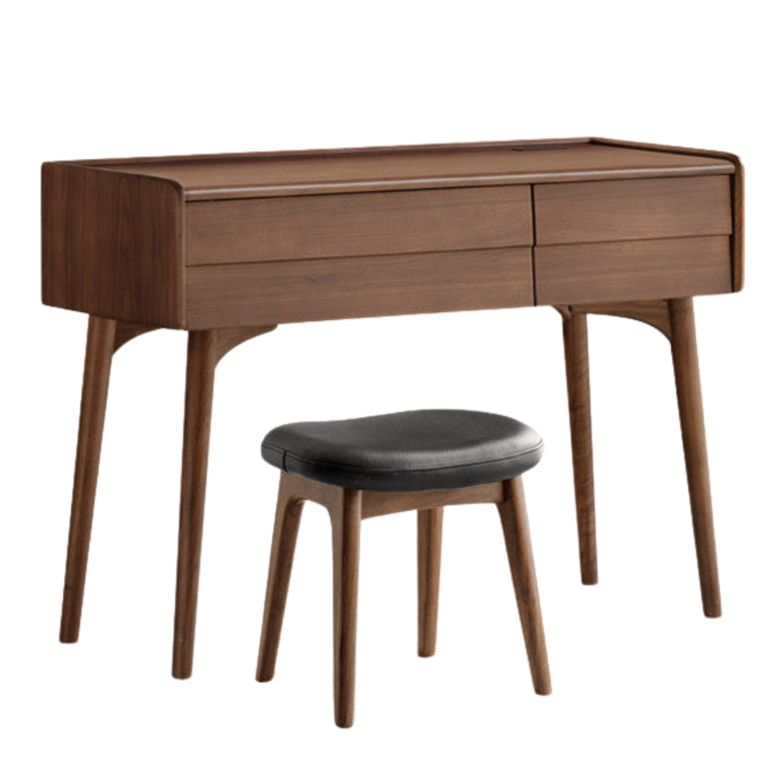 Black Walnut Solid Wood Italian Light Luxury Vanity Table