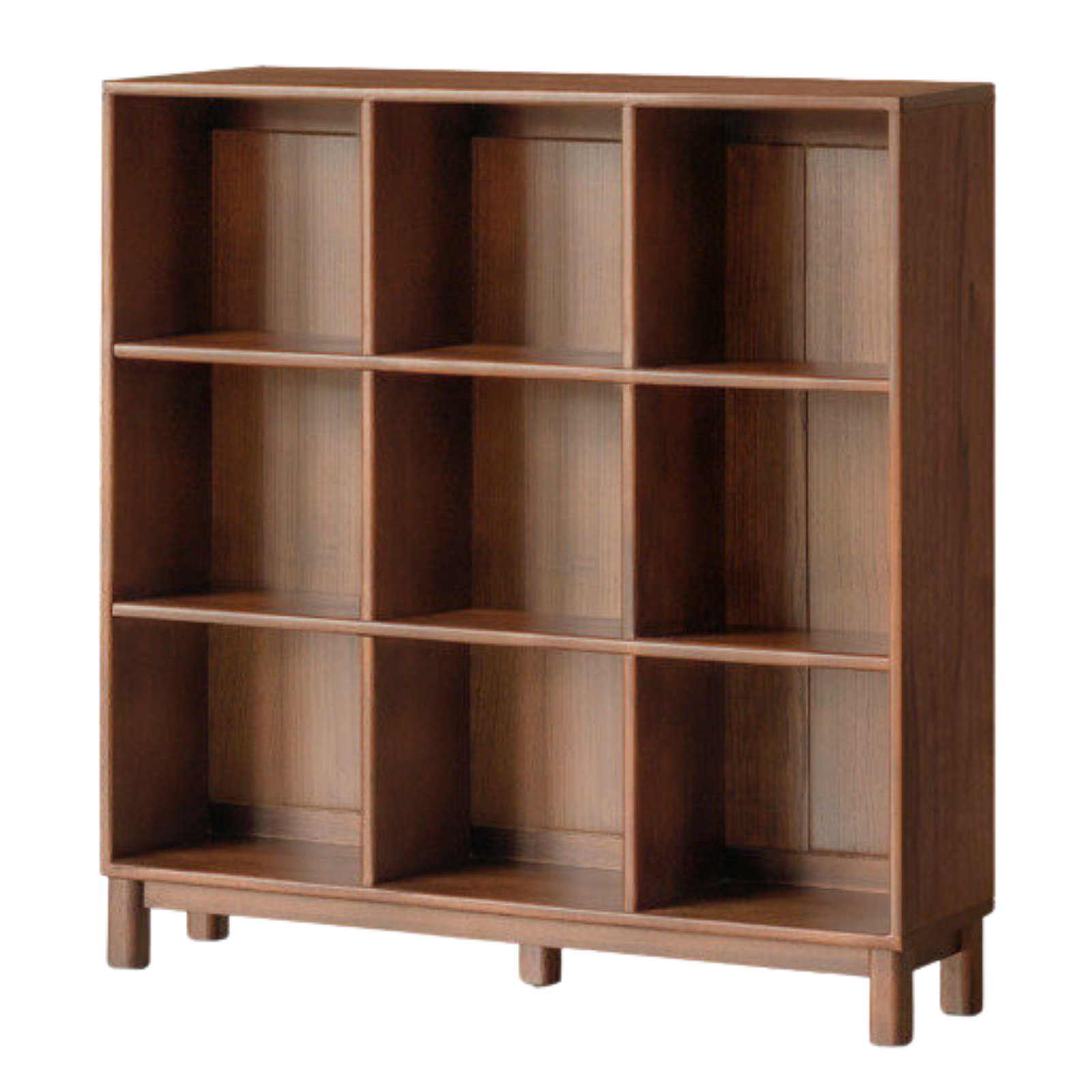Black Walnut, Golden Sandalwood Solid Wood Light Luxury Style Bookshelf