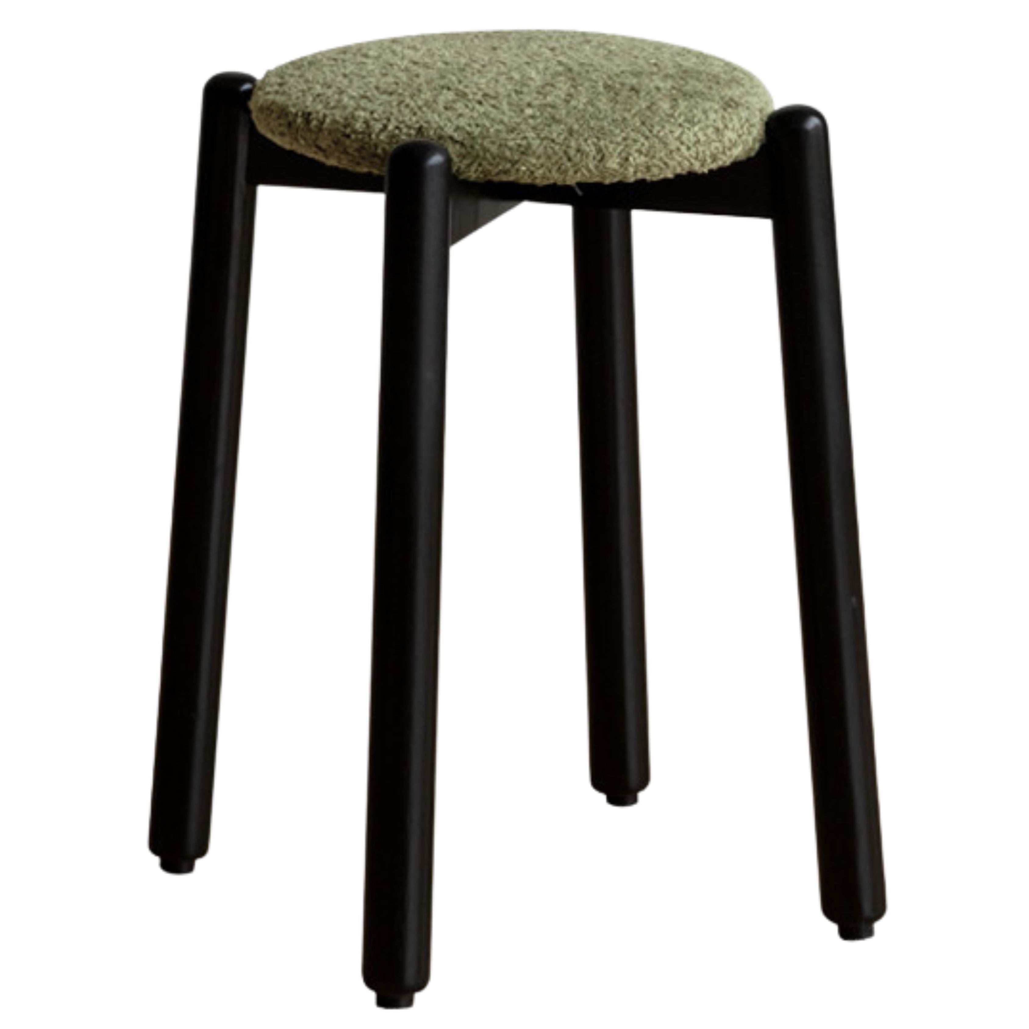 Black Walnut, Ash, Oak, Beech, Cherry Solid Wood, Solid RubberWood Stackable Small Stool