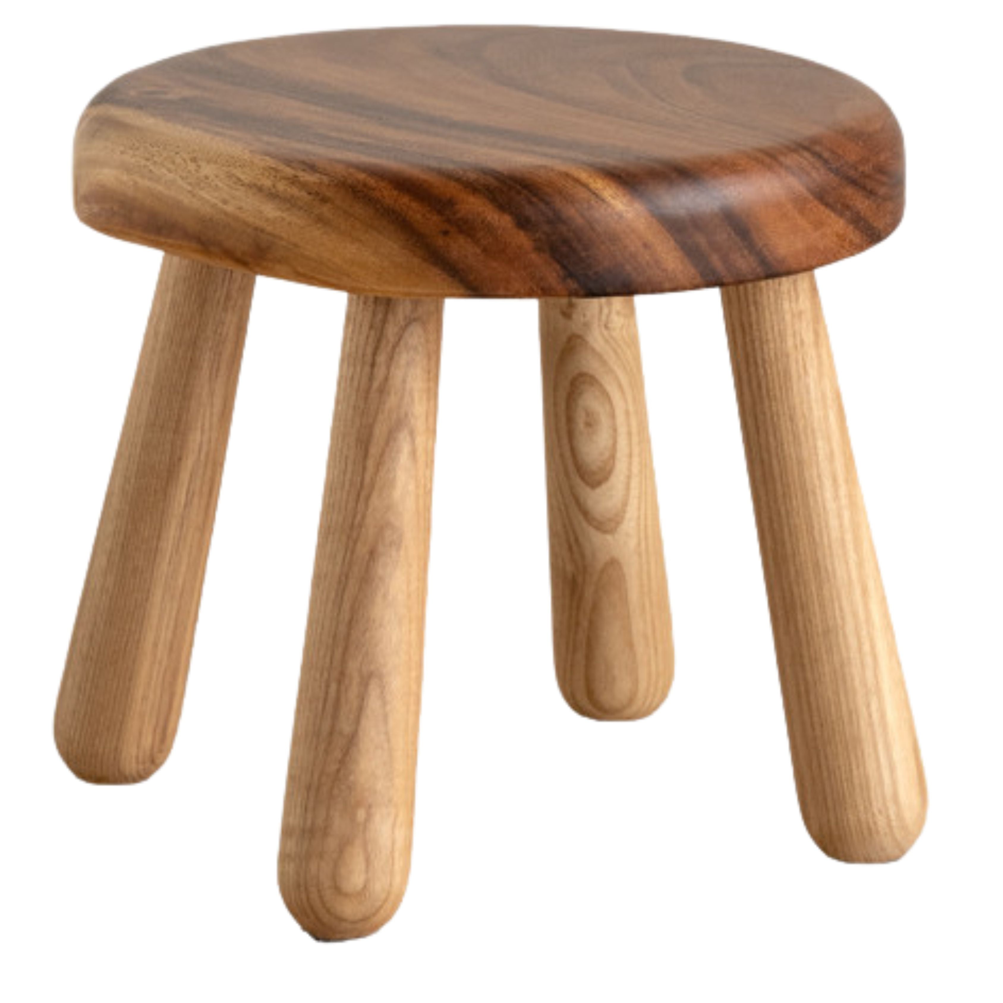 South American Walnut, Black Walnut, Ash Solid Wood Side Chair Small Stool