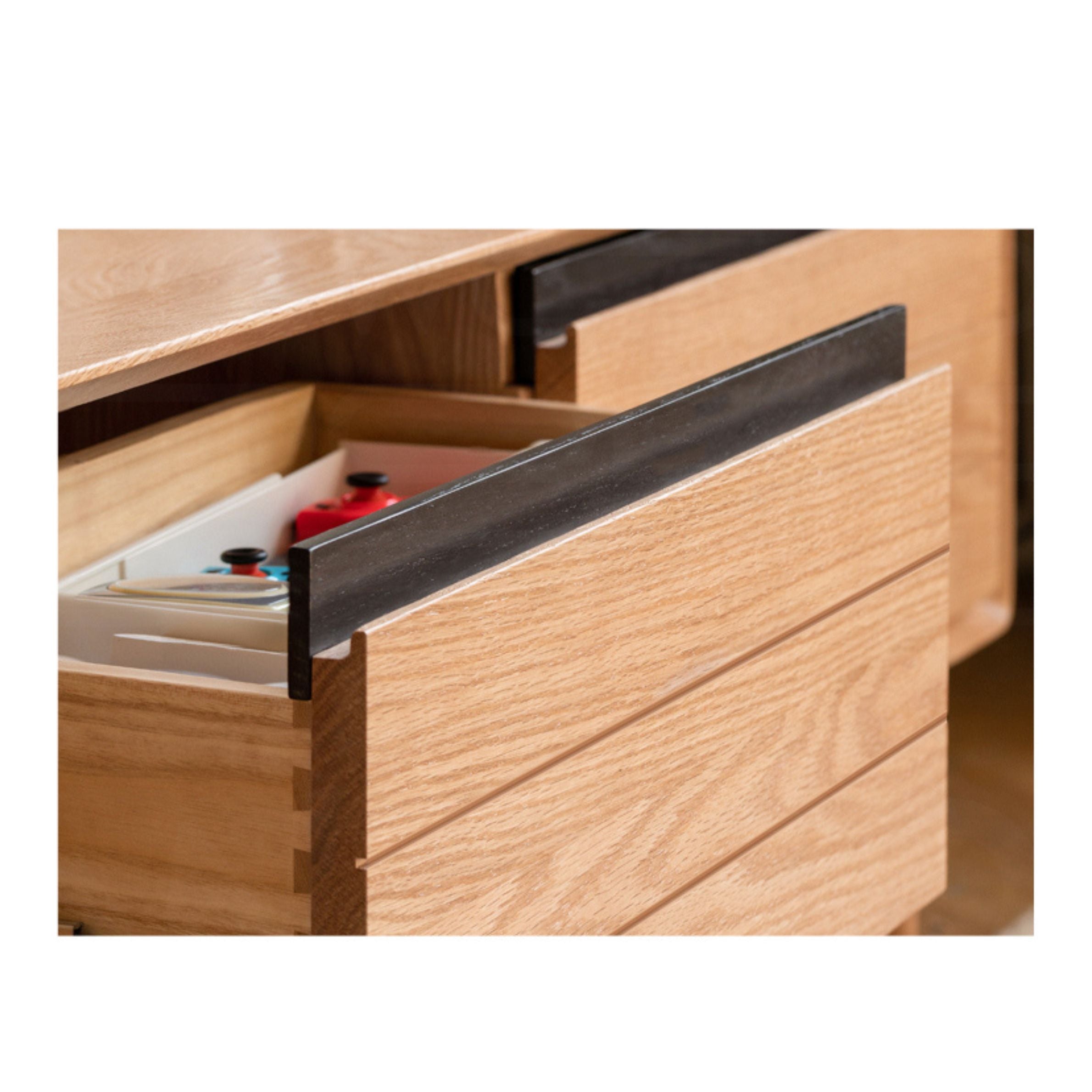 Oak Solid Wood Modern TV Cabinet.