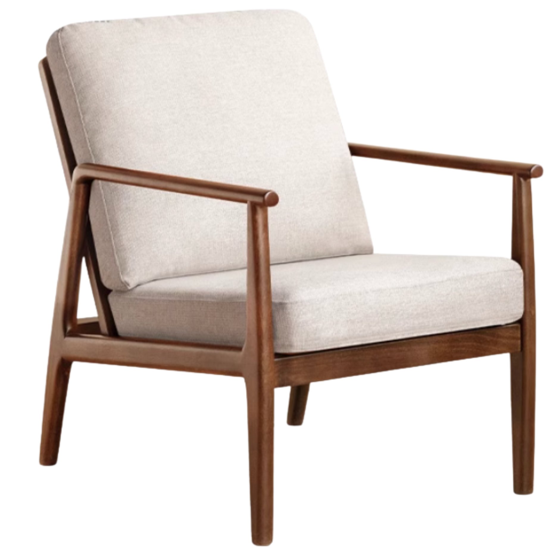 Black Walnut, Cherry, Sandalwood, Oak Solid Wood Leisure Armchair -