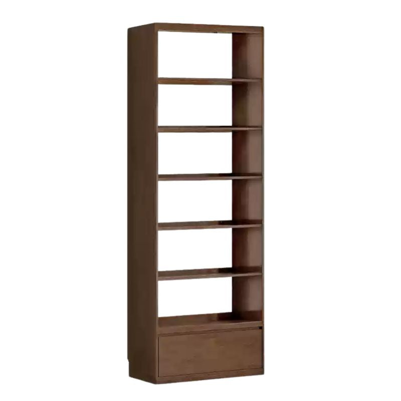 Rubber solid wood bookshelf floor rack storage cabinet.