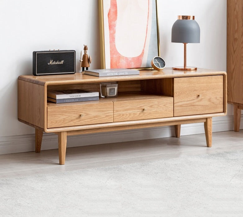 Oak Solid Wood Various Styles TV Stand Small Size
