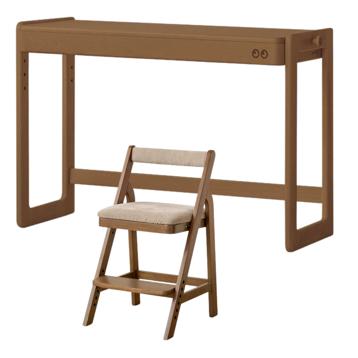 Beech Solid Wood, Solid RubberWood Liftable Kids Study Desk