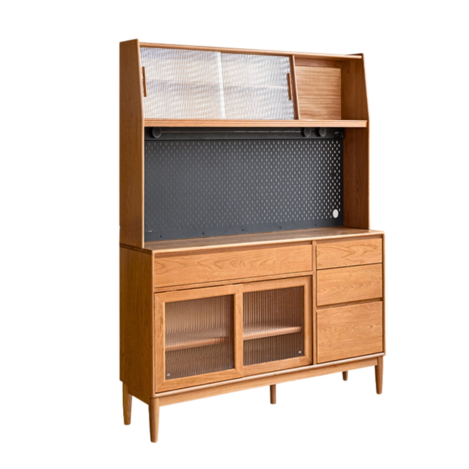 Cherry Solid Wood Medieval Style Dining Sideboard