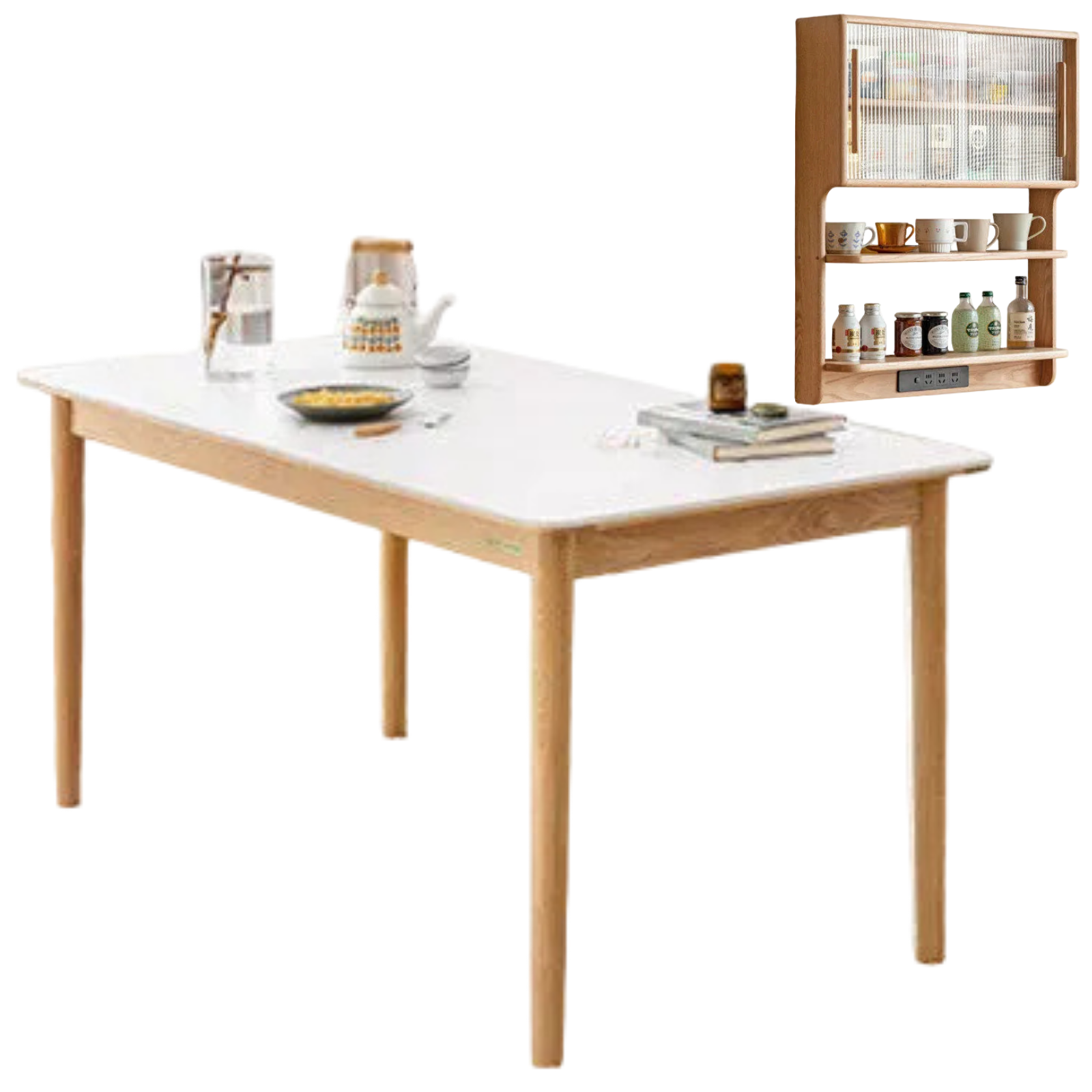 Oak, Beech, Cherry Wood Solid Wood Wall-Mounted Suspended Cabinet