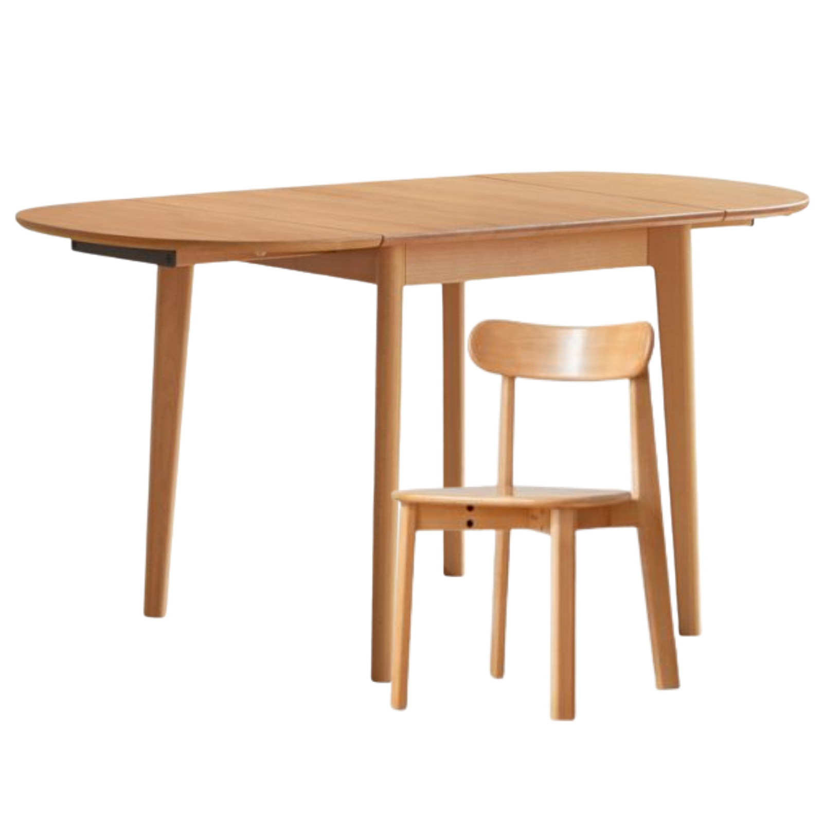 Beech Solid Wood Folding Dining Table