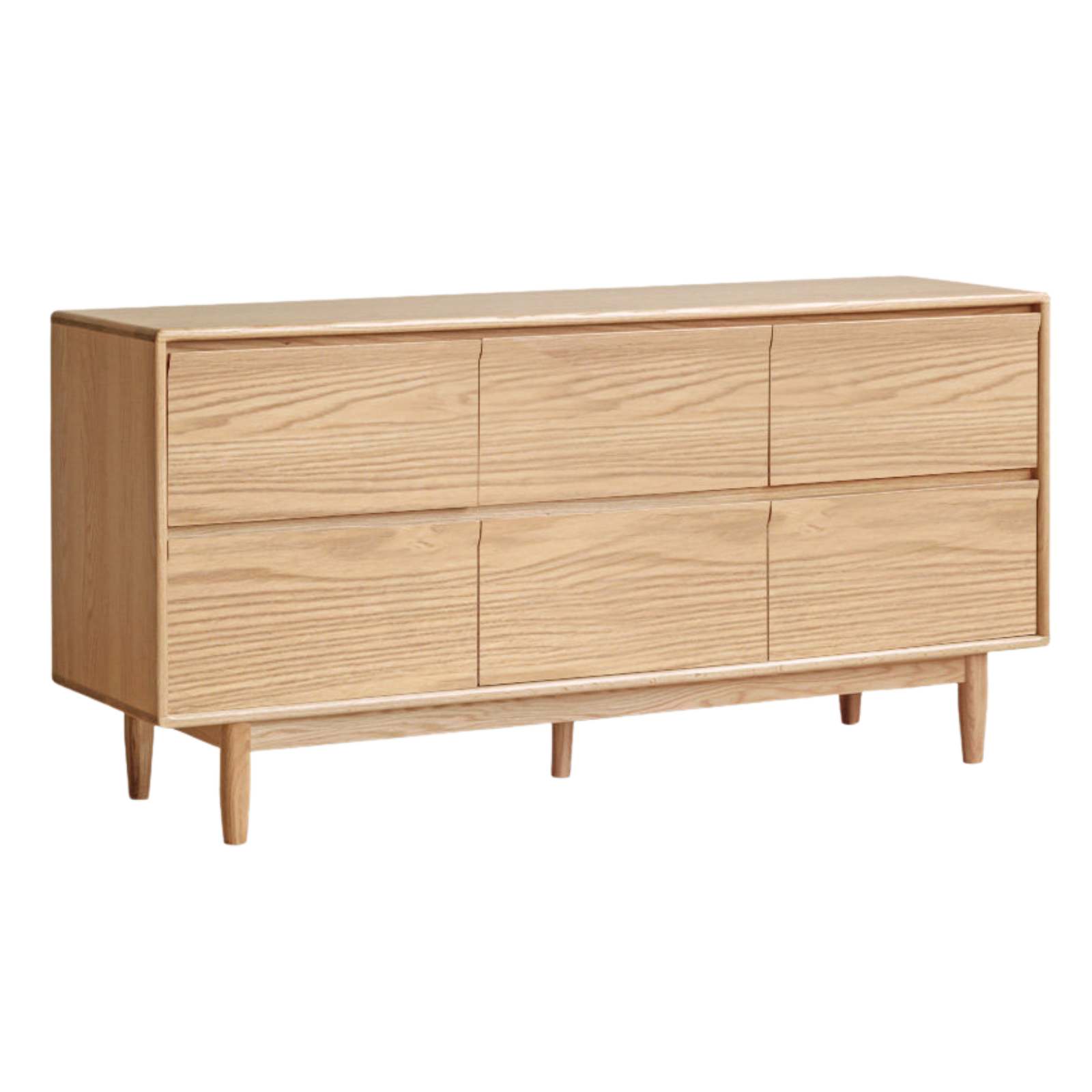 Ash, Oak Solid Wood Chest of Drawers with Floor-Standing Design