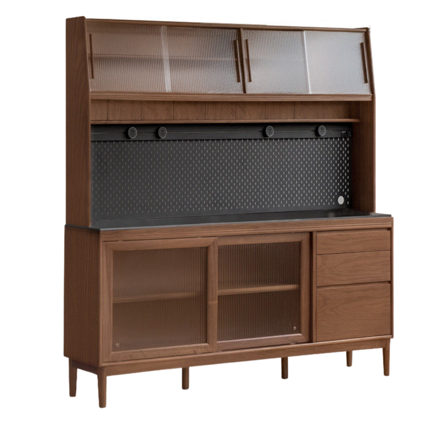 Black Walnut, Oak, Sandalwood, Ash, White Ash Solid Wood Rock Board Sideboard