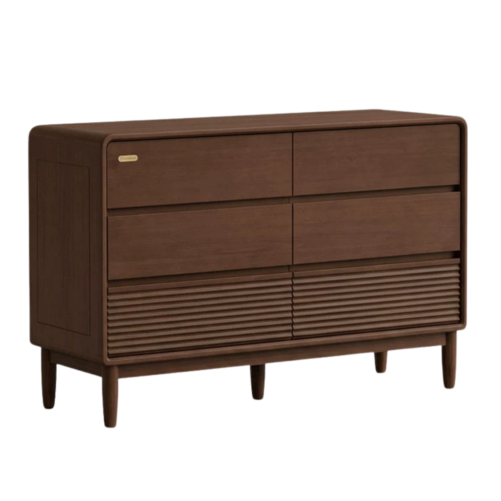 Catalpa Solid Wood, Solid Longan Hardwood Modern Chest of Drawers