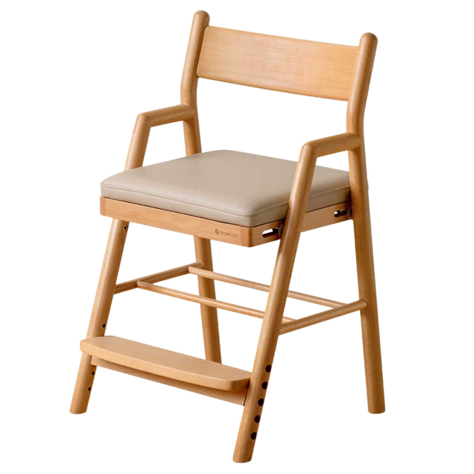 Oak, Beech Solid Wood Kids Chair Height-Adjustable