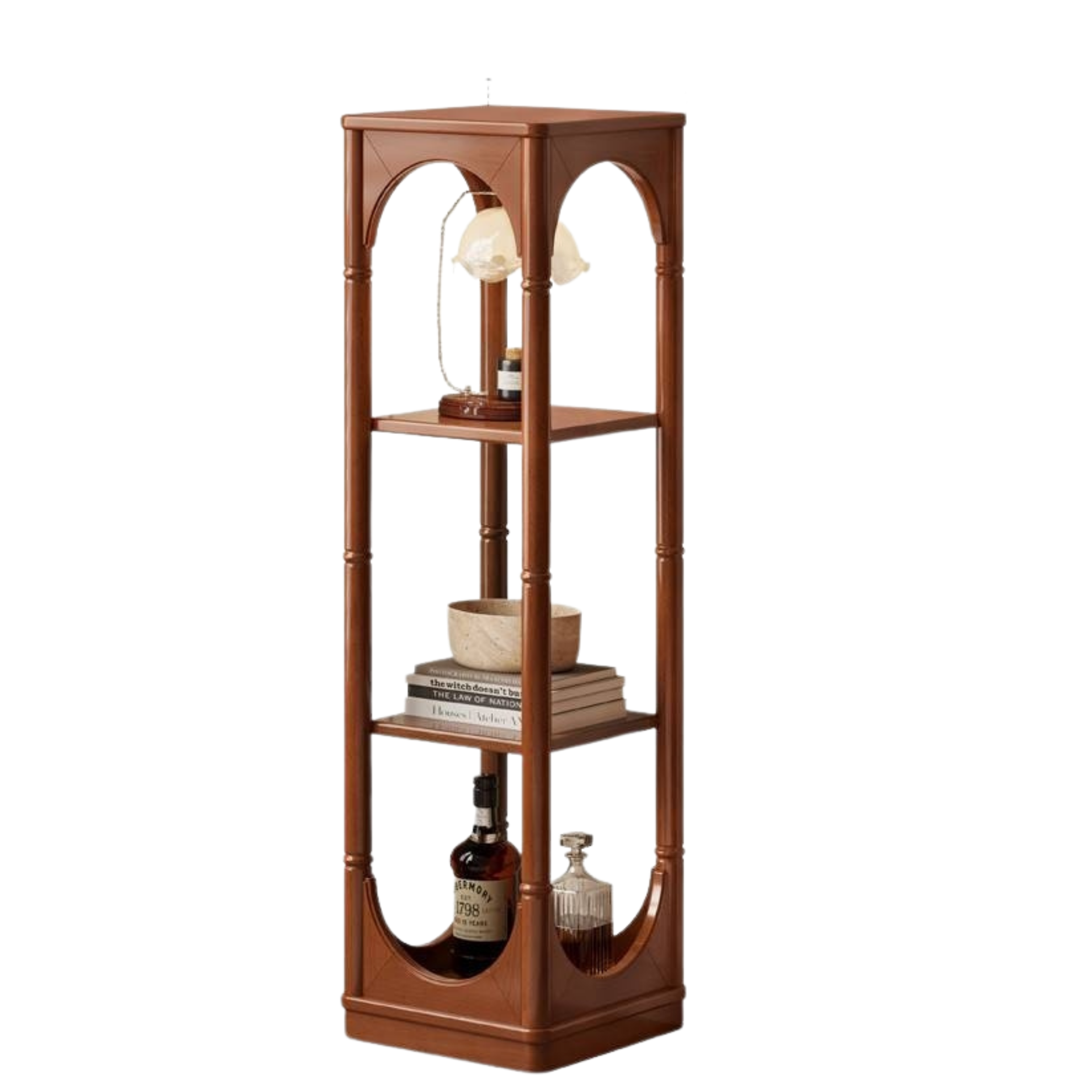 Poplar Solid Wood French Medieval Style Storage Rack.