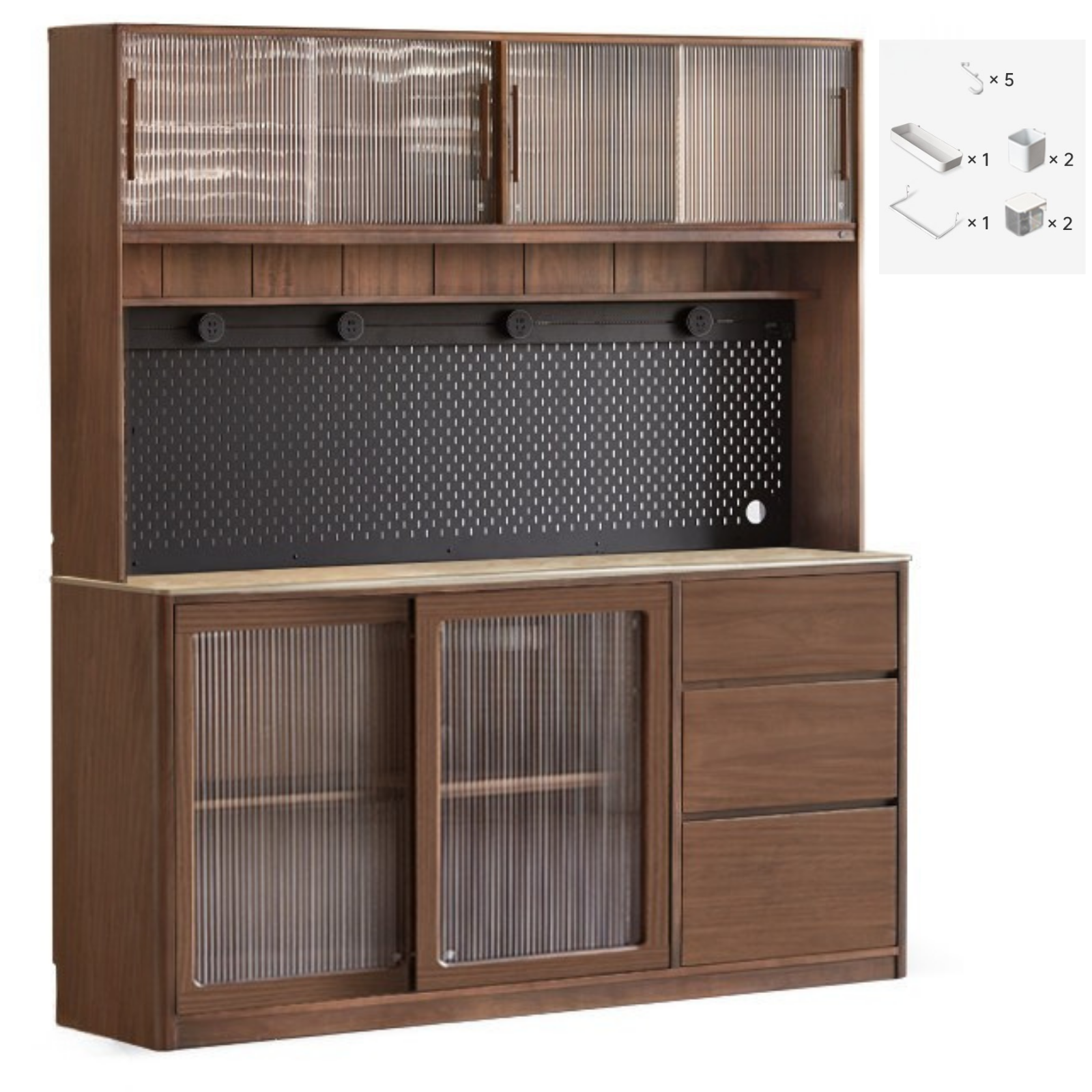 Sandalwood, Ash, White Ash Solid Wood Rock Board Modern Sideboard