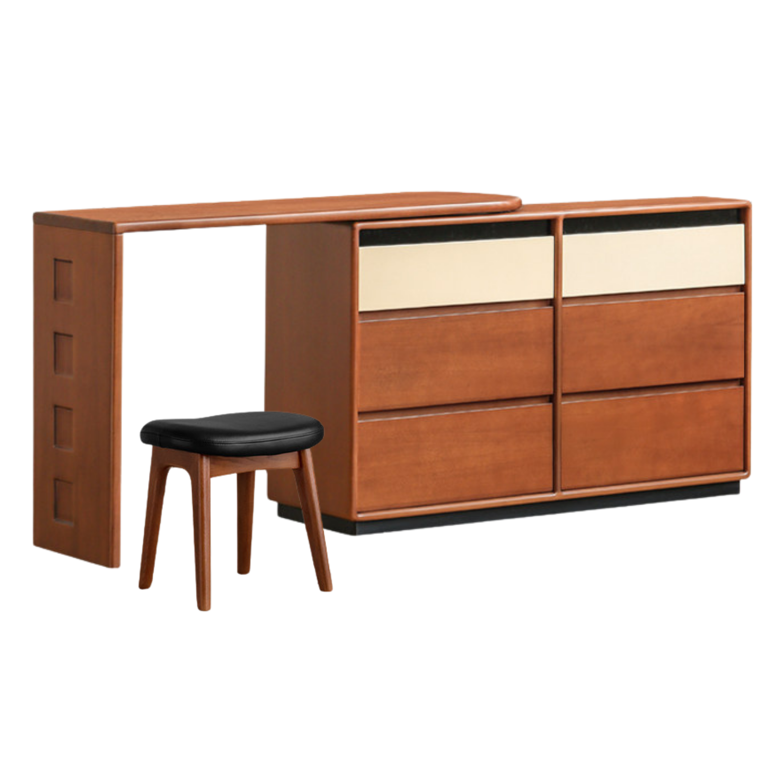 Cherry, Tulipwood Solid Wood Modern Style Vanity Table.