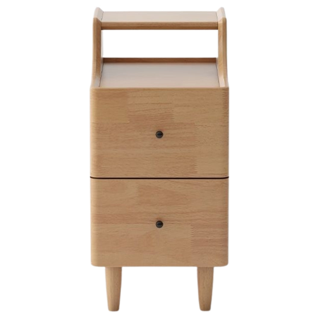 Oak, Ash Solid Wood, Solid Rubberwood Nightstand.