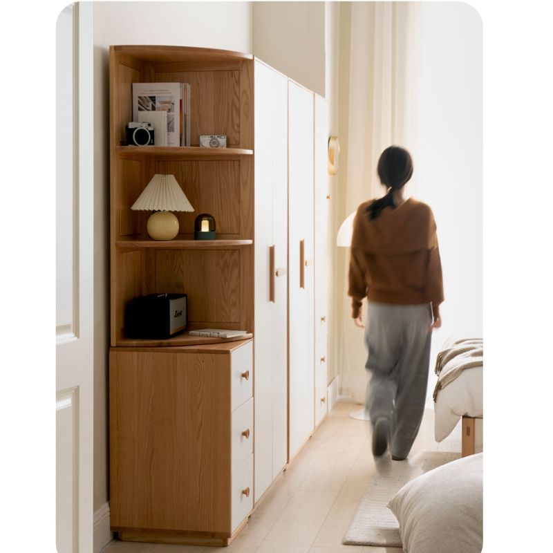 Poplar Solid Wood Modern Nordic Wardrobe