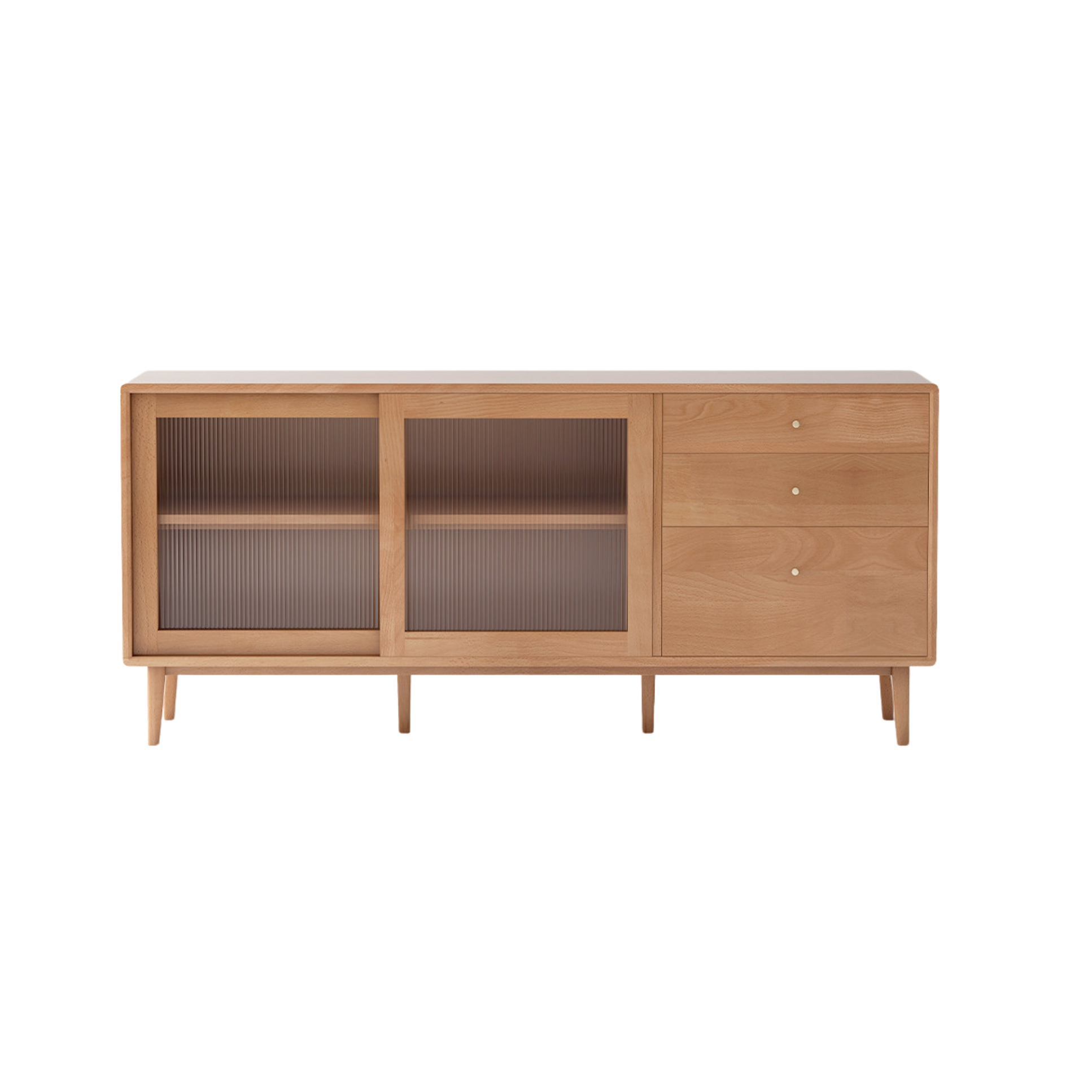 Solid Rubberwood, Oak Solid Wood, Beech Solid Wood Buffet Cabinet, Sideboard