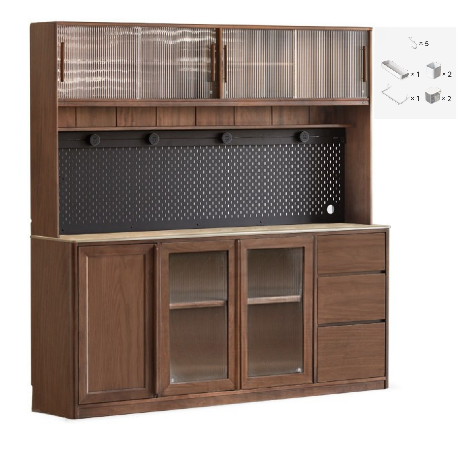 Sandalwood, Ash, White Ash Solid Wood Rock Board Modern Sideboard