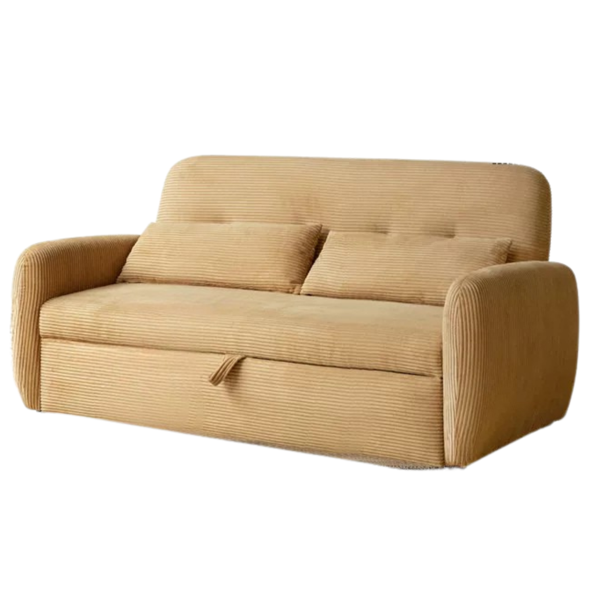 Corduroy Pull-Out Sleeper Loveseat with Storage
