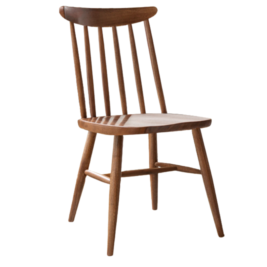 Set 4 pcs Black Walnut, Ash, Oak Solid Wood Windsor Chair