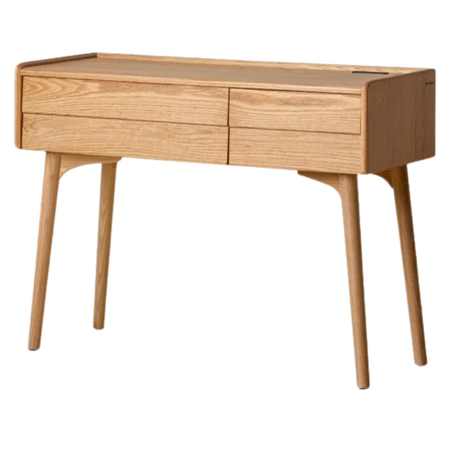 Ash, Oak Solid Wood Modern Vanity Table with Storage