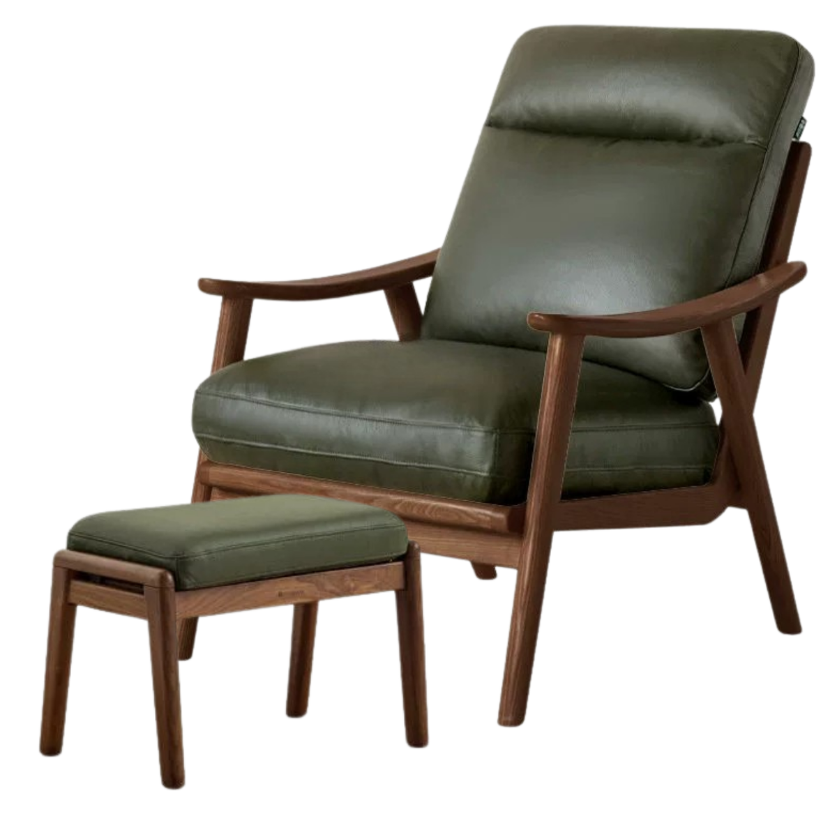 Black Walnut, Ash, Golden Pear Solid Wood Mid-Century Accent Chair with Open Arms