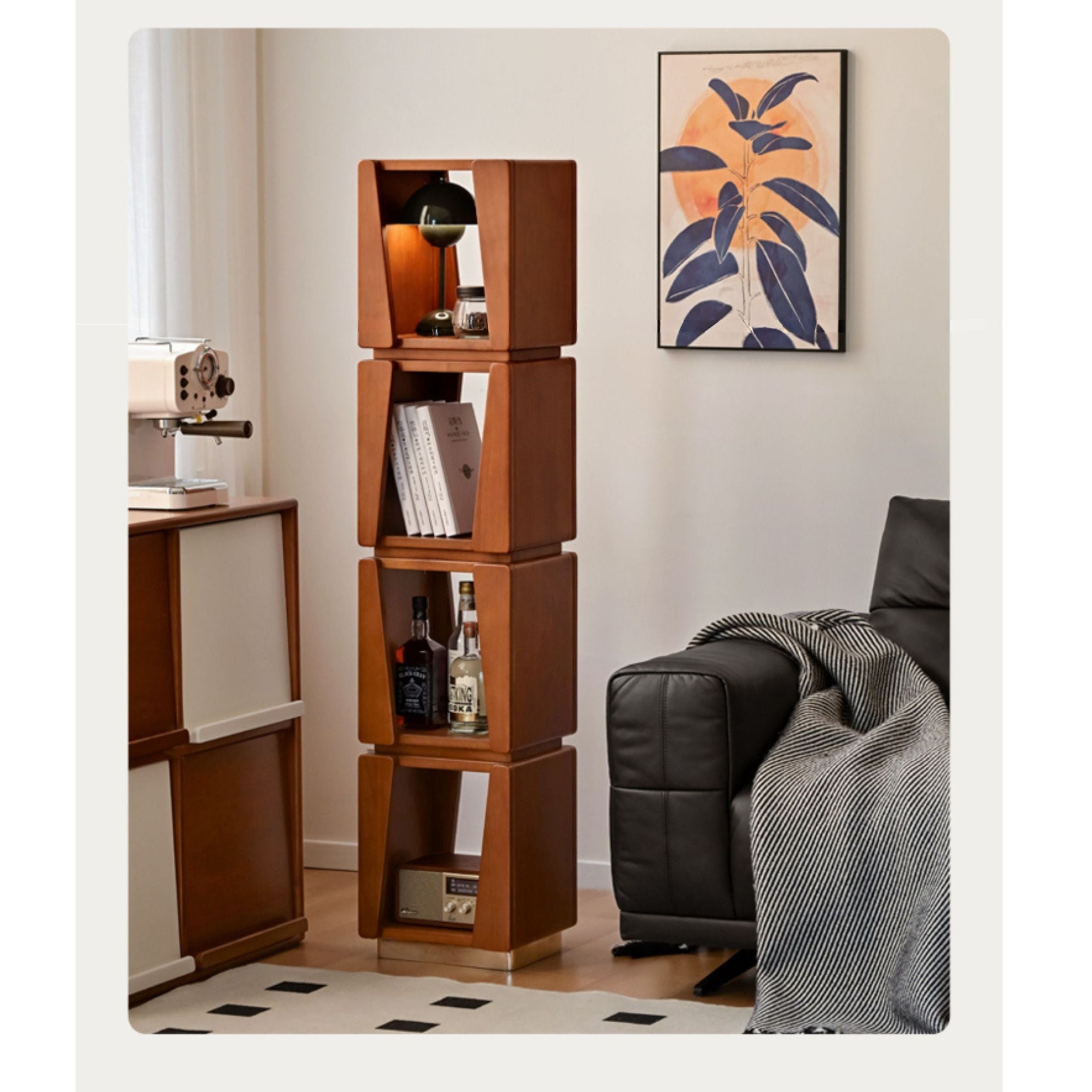 Poplar Solid Wood Bauhaus Bookshelf.