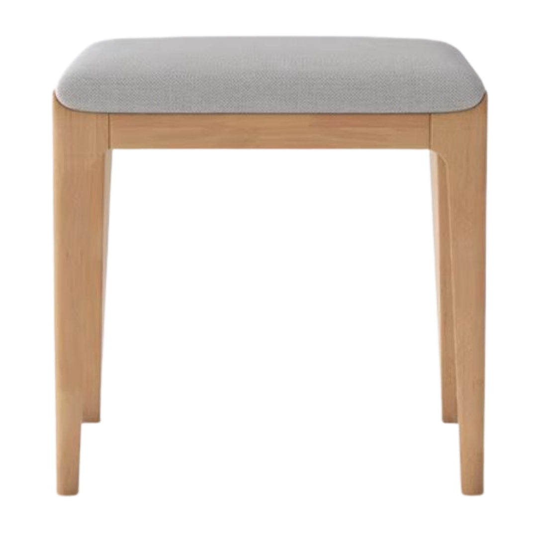 Oak, Ash, Black Walnut Solid Wood, Solid RubberWood Makeup Stool