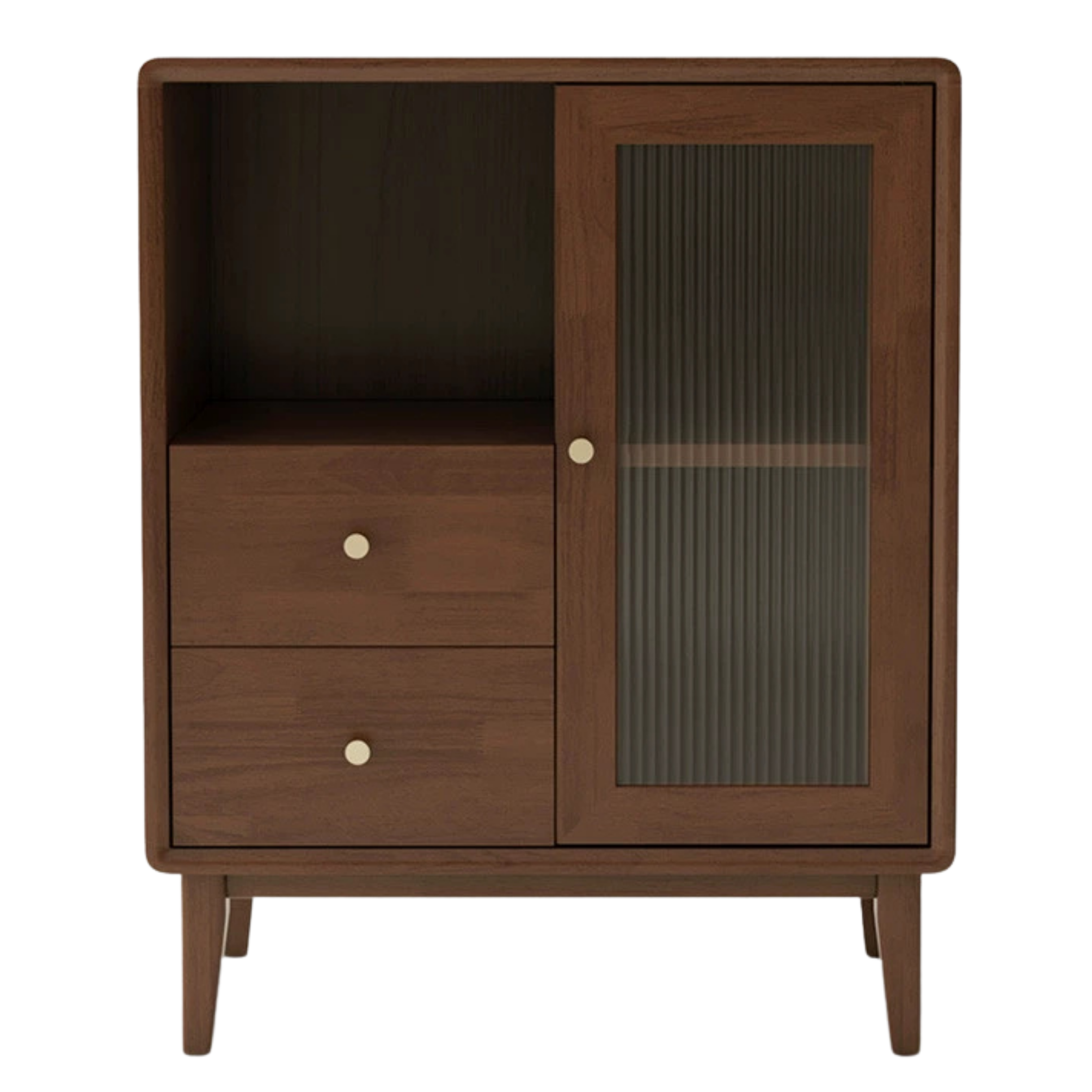 Oak Solid Wood, Solid Rubberwood Side Cabinet.