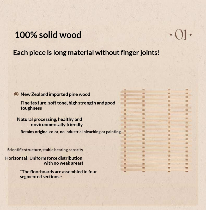 Poplar Solid Wood French Country Arched Panel Bed with Storage Base Box Bed