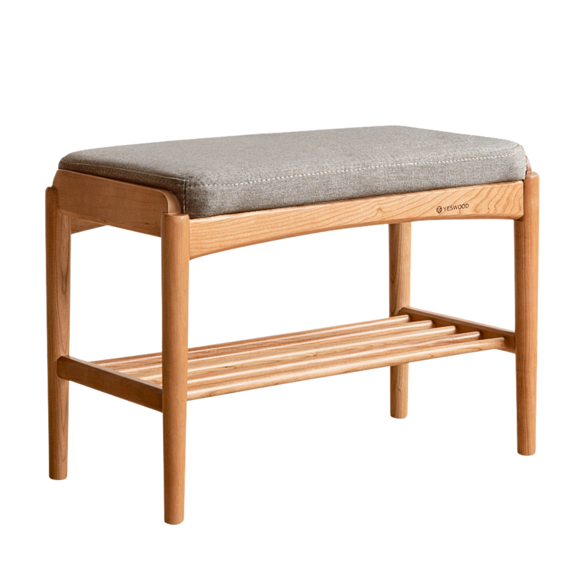 Back Walnut, Oak, Beech, Cherry Solid Wood Shoe Storage Bench