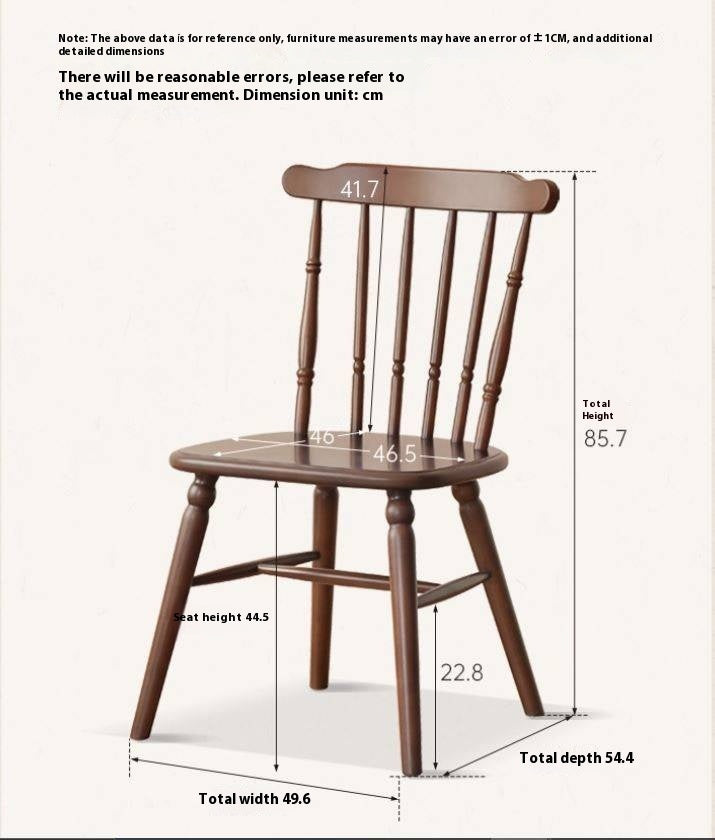 Set 4 pcs Black Walnut Solid Wood Dining Chair