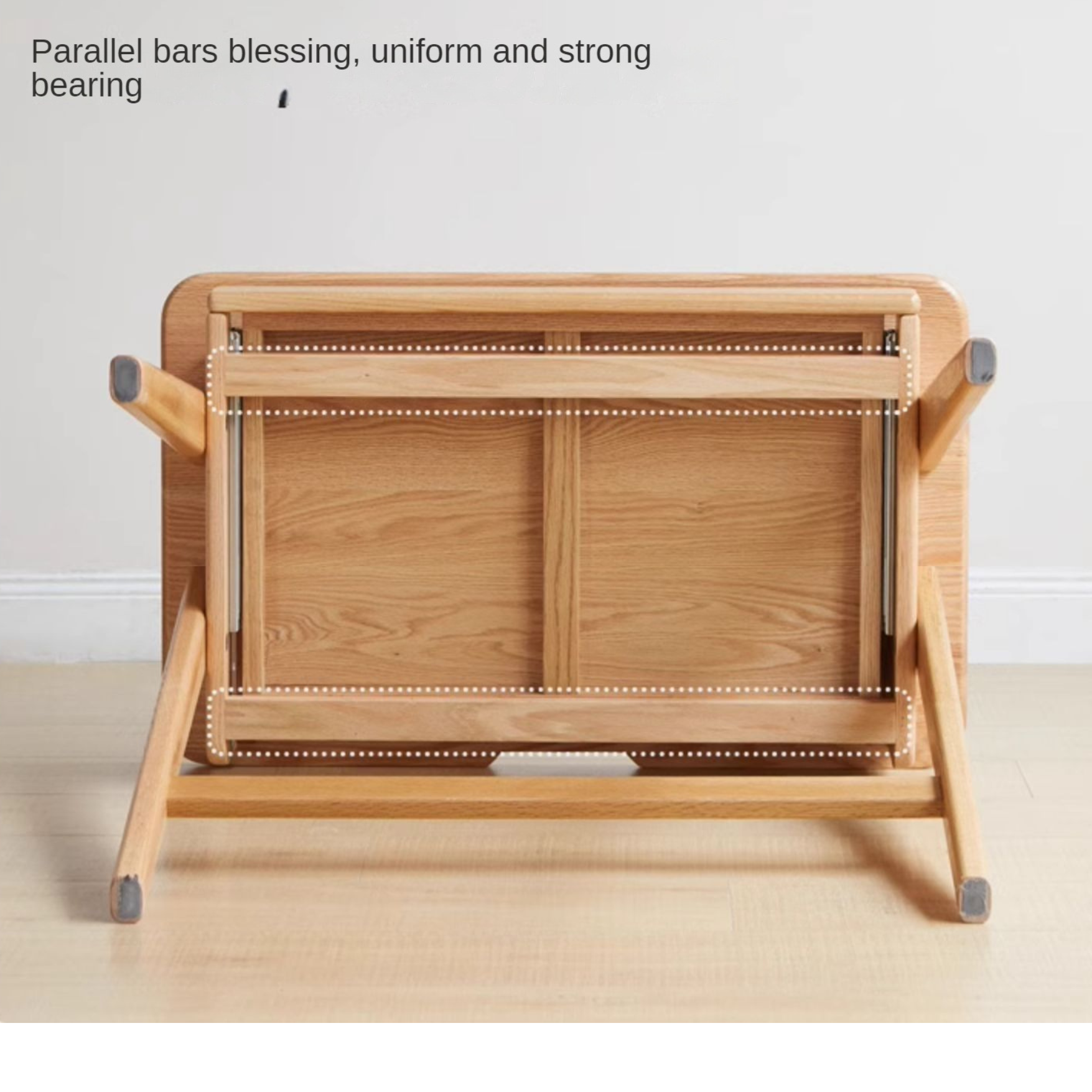 Oak, Solid Rubberwood Narrow Study Desk with Drawers