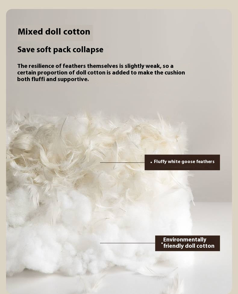 Sandalwood, Ash Solid Wood Genuine Leather, fabric High-Back Sofa