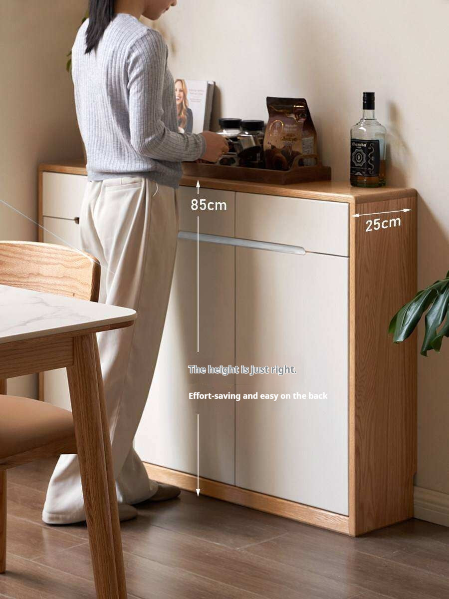 Oak Solid Wood Ultra-thin Sideboard