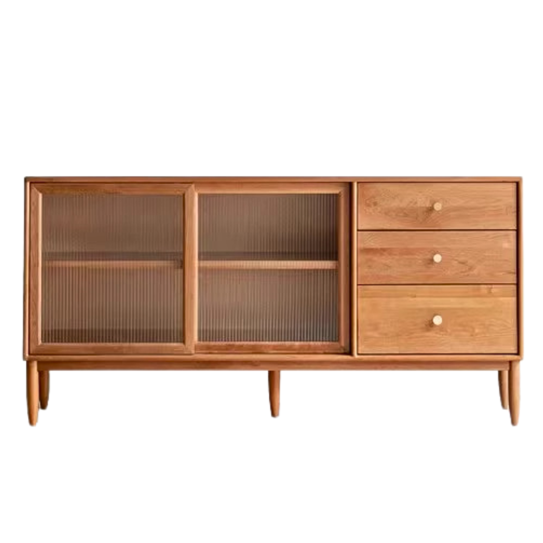 Cherry Solid Wood Sideboard High Cabinet Multi-Functional Buffet